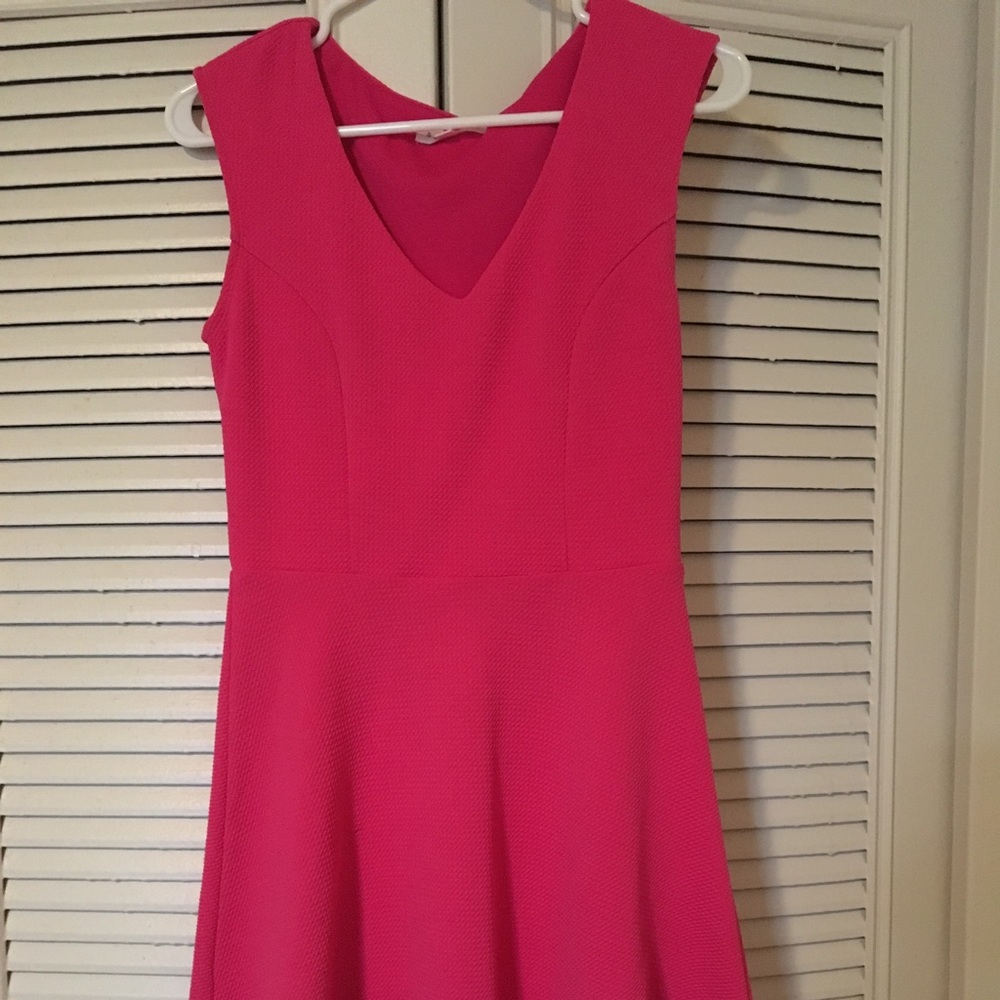 Bright pink dress